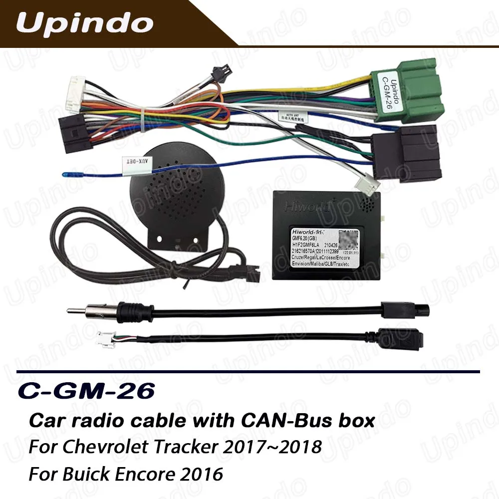 車アクセサリー-android-ラジオ配線ハーネス-can-バスデコーダーステレオ電源ケーブル-ビュイックアンコールシボレートラッカー-2014-2020用