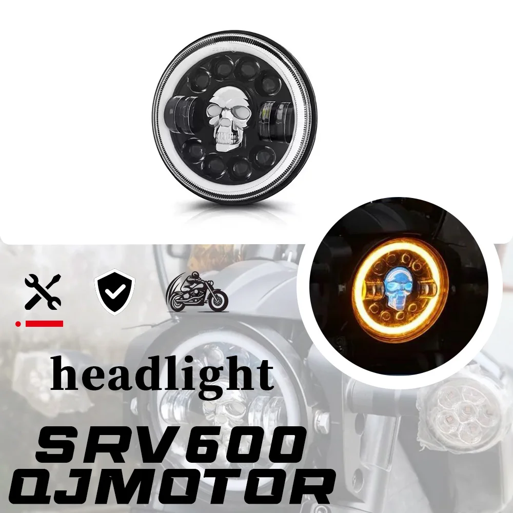 

Фара QJMOTOR SRV 600 ретро круглая свет супер яркая фара 600srv