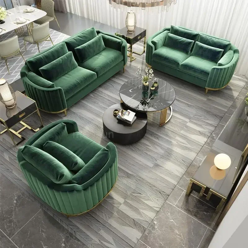 

Nordic Reading Household Sectional Fabric 3 Seat Sofa Upholstered Armchair Custom Color Living Room Fauteuil Home Furniture