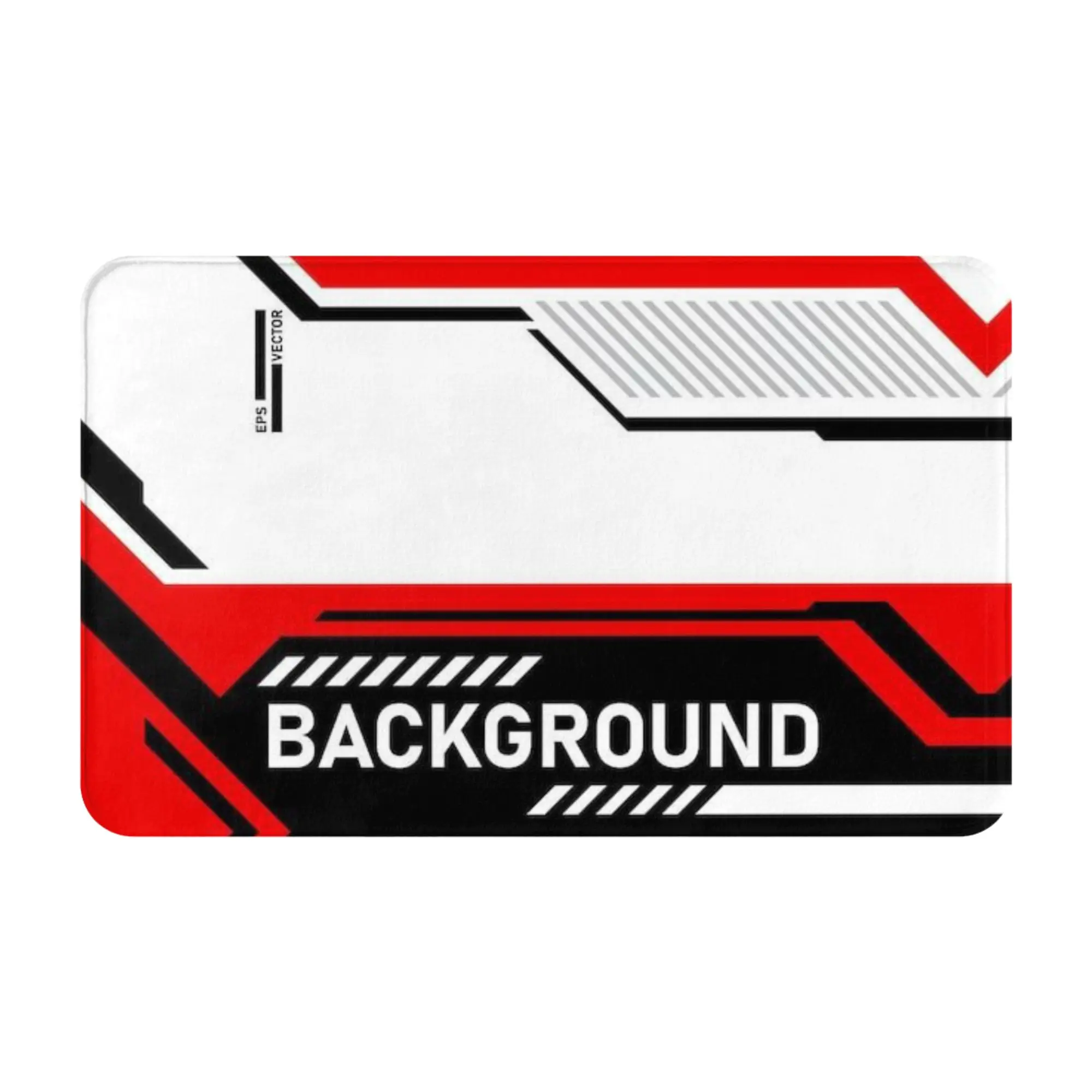 Red Black White Sports Jersey Abstract Pattern Anti-Slip Doormat Bath Mat  Indoor PatternHomeDecor