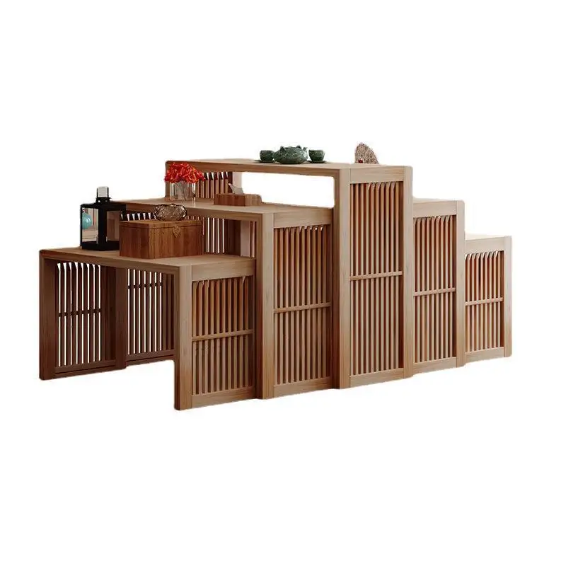 Solid wood tea shelf tea cake cabinet boutique showcase display cabinet