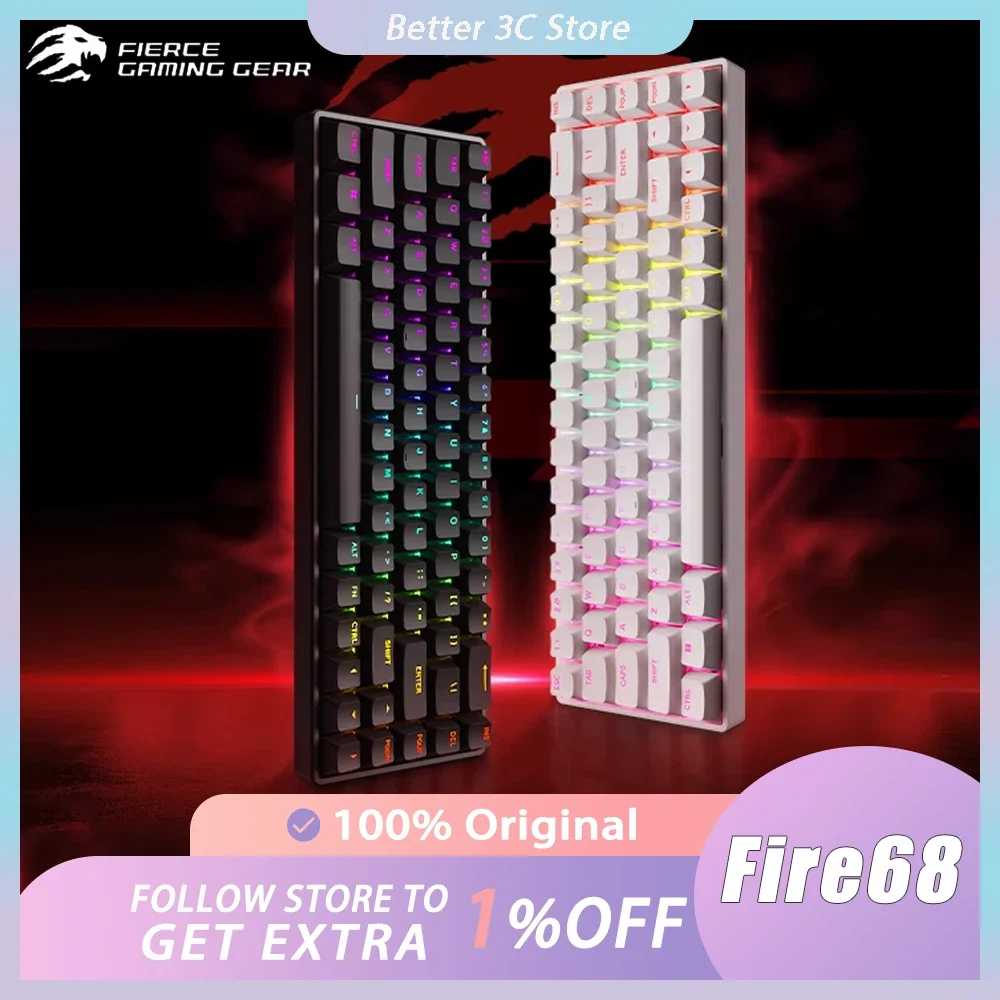 pro teclado mecanico gaming interruptor magnetico 8k rt 004 mm rapid trigger pc gamer acessorios valorant madcatz fire68 01