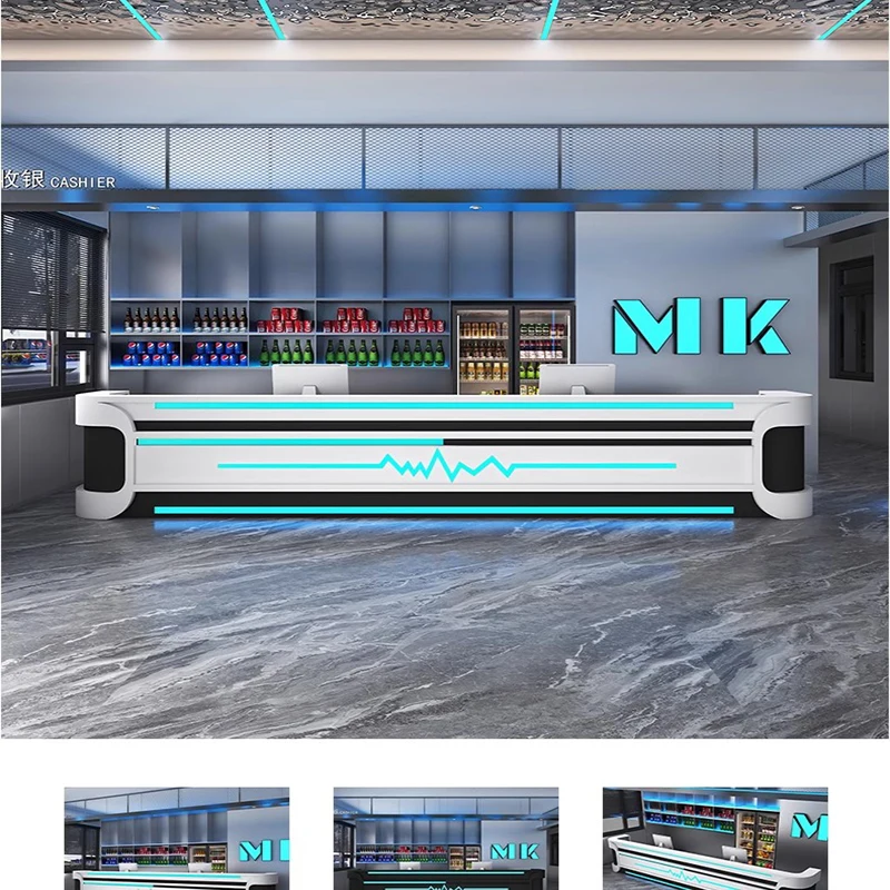 Bar Furniture Aesthetic Salon Reception Counter Cosmetics Armable Desk Minimalist Church Pulpito Muebles Institute Home