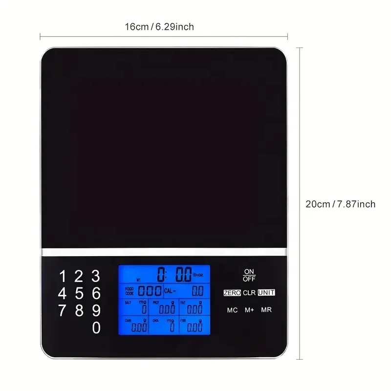 Hot Sale Canny Calculate Protein Cholesterol Calories Electronic Kitchen Nutrition Food Scale With Nutritional Calculator 5kg