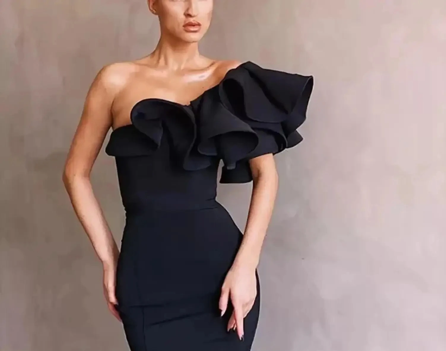 2024 Elegant Mermaid Black Long Prom Dresses for Women Luxury Satin One-shoulder Simply Formal Party Celebrity Bridesmaid Gowns