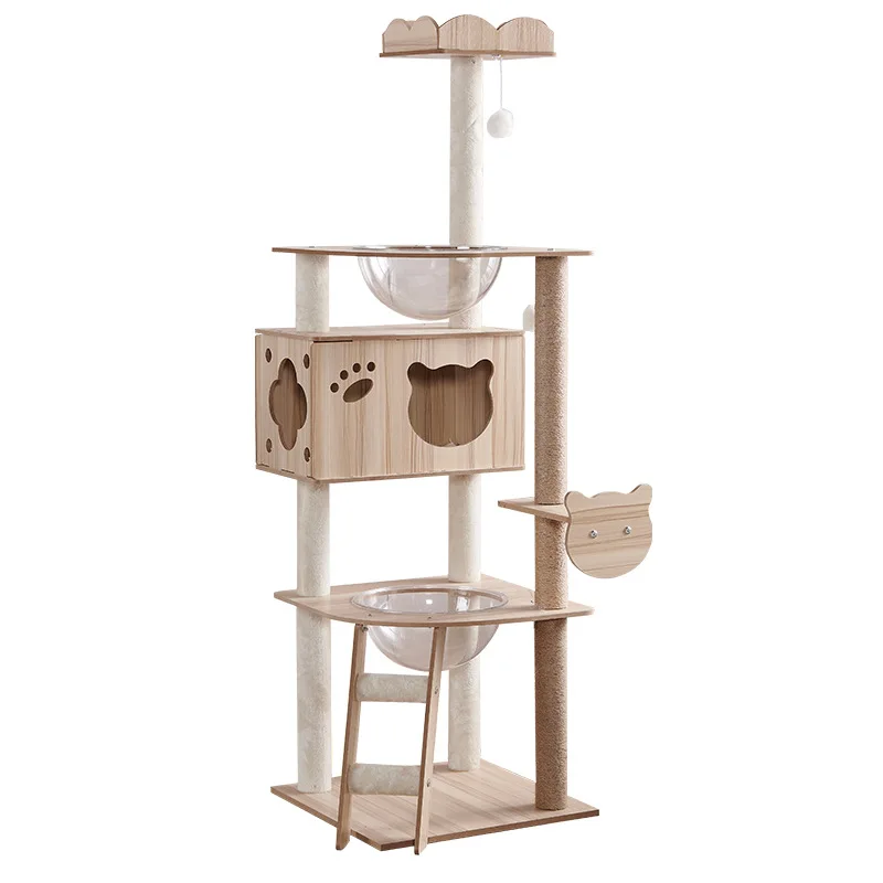 

Интегрированная древесина, большая деревянная рамка для кошек, дом, когтеточка, космическая капсула, кошка