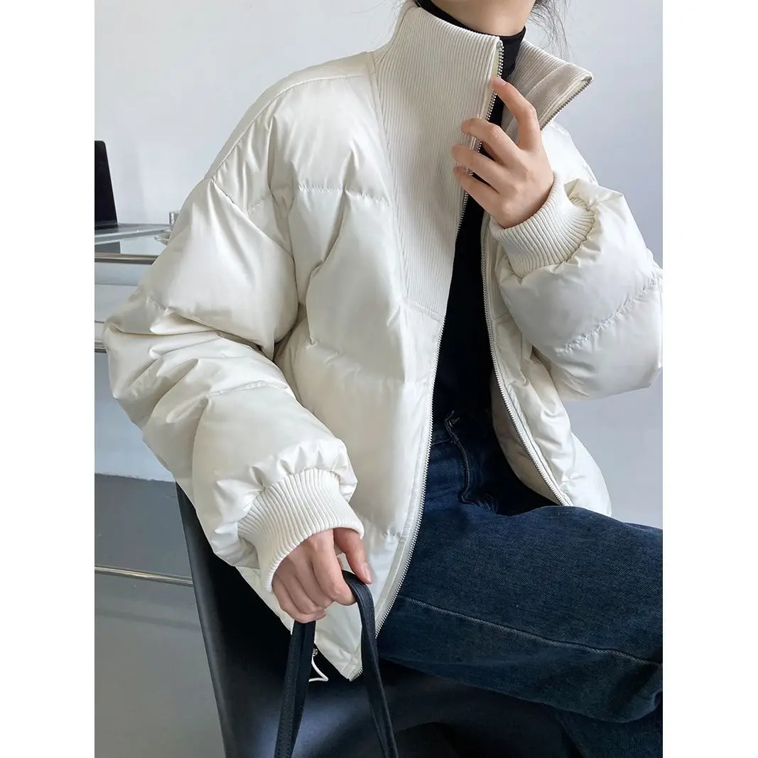 Stand-up Collar Cotton-padded Jacket Women's Autumn and Winter Cotton-padded Jacket Jacket Design Thin Bread and Clothing