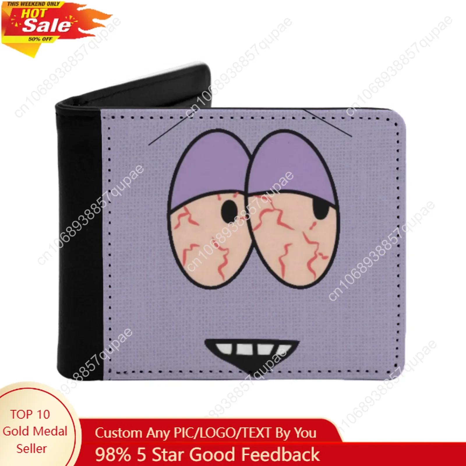 

Towelie High New Print Wallet Short Men Wallets Credit Card Holder Purses Weed High 420 Towelie Towellie Stoned Wanna Get High