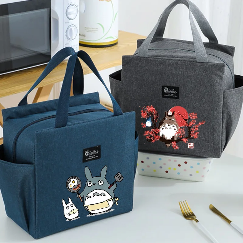 My Neighbor Totoro Lunch Bag Cute Anime Women Men Insulated Ice Bags Outdoor Picnic Portable Handbag Bento Insulated Packet Gift