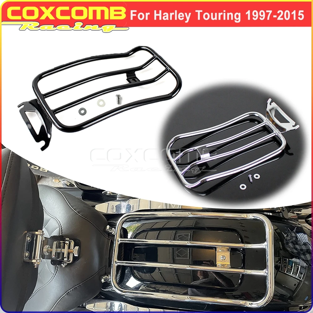 Solo Seat Rack Motorcycle Rear Fender Luggage Frame Holder For Harley Touring Road King FLHR FLHRS FLHRCI Street Glide 1997-2015