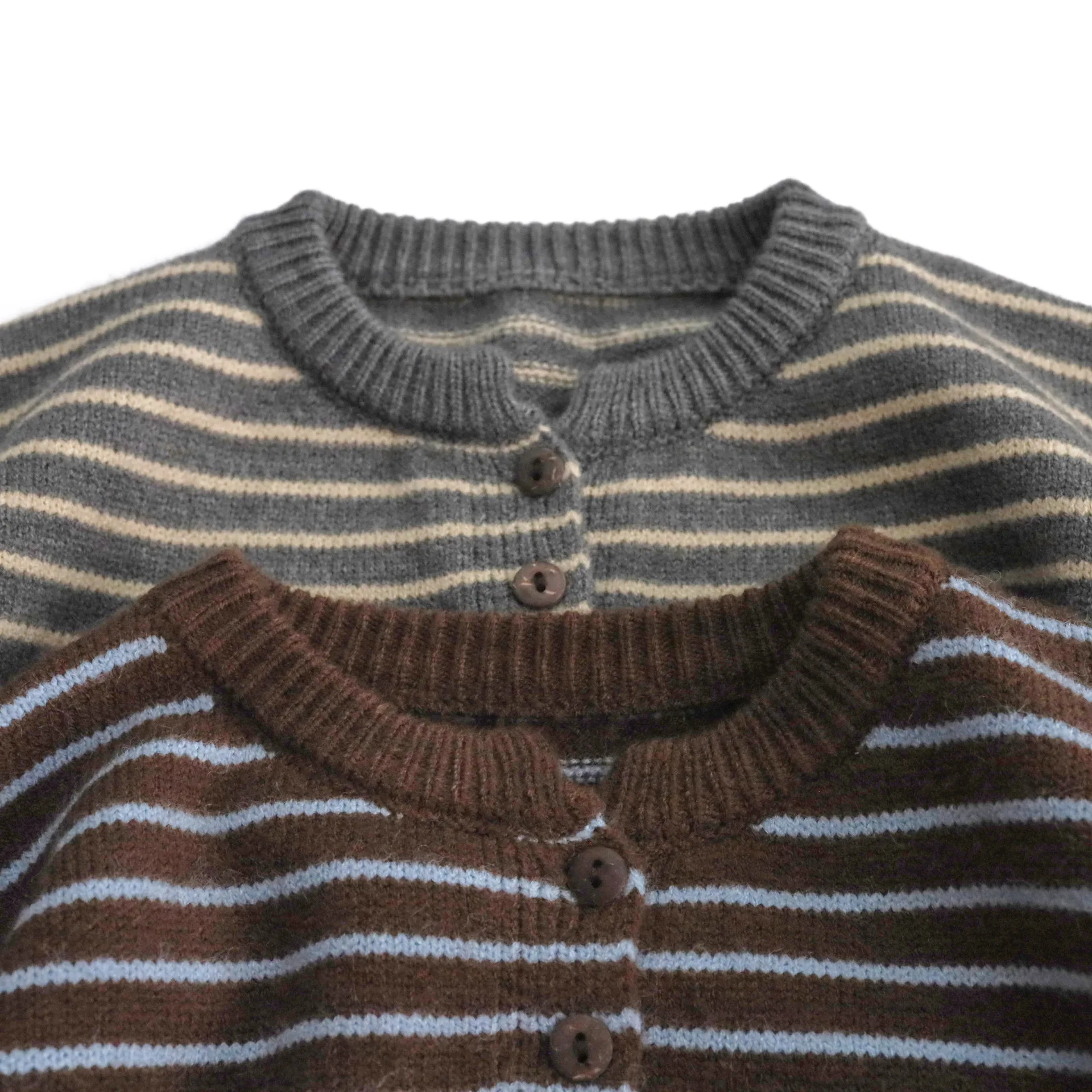 LILIGIRL الأطفال سترة الكلاسيكية المشارب القمم جديد الصبي محبوك بلوفر مخطط سترة الترفيه القمم الخريف والشتاء