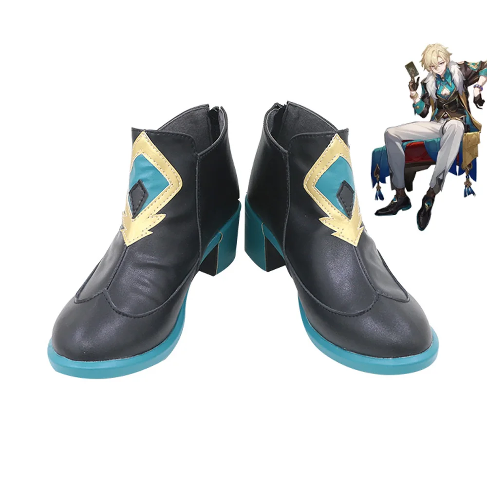 

Game Honkai Star Rail Aventurine Cosplay Shoes Leather Boots Anime Role Play Halloween Carnival Costume Outfit Party Prop Adult