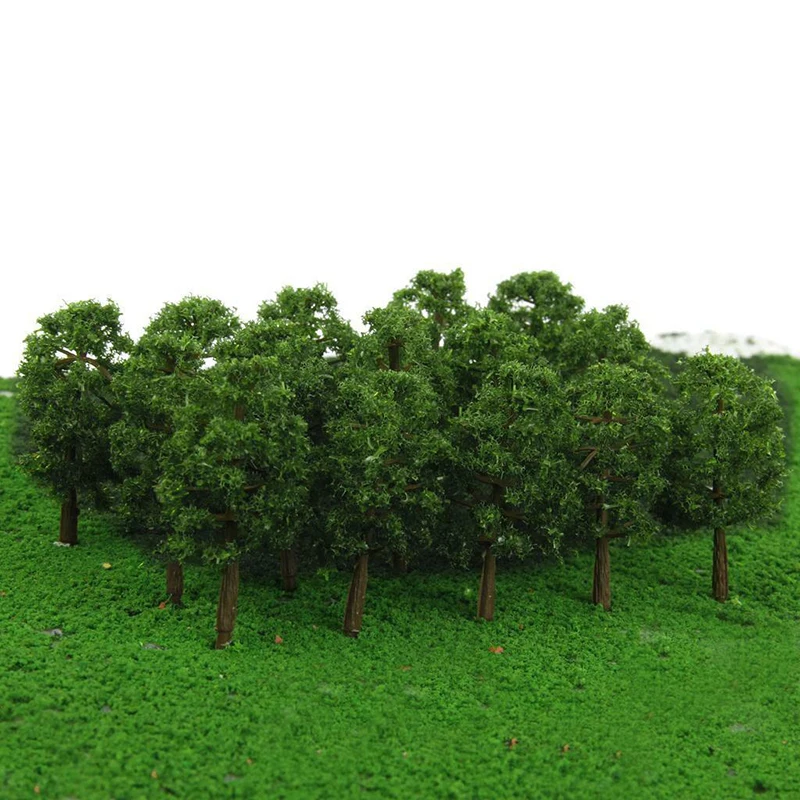 10 Pz 3.5/5/7/9 cm Alberi Modello Treno Ferrovia Layout Mini Scena Edificio Paesaggio In Miniatura Albero Falso Decor per Kit di Modellazione FAI DA TE