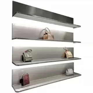 خزانة عرض رف الأحذية رف عرض من الفولاذ المقاوم للصدأ بسيط