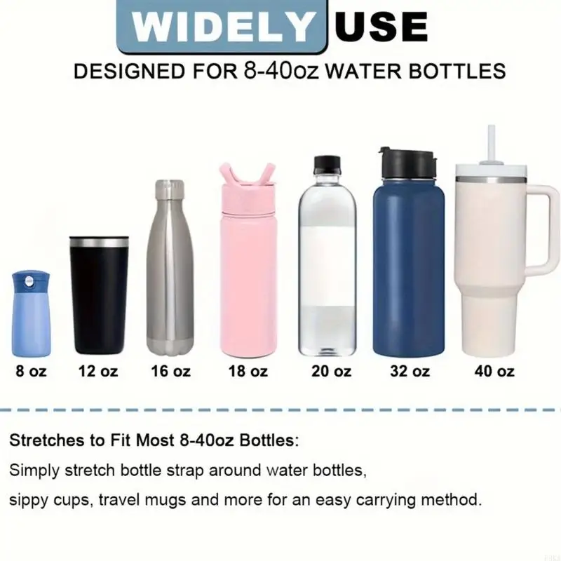  User friendly Bottle Attachments Strap Multiple Color Option Silicone Drink Holders For Backpacks Bikes And Travel Equipments