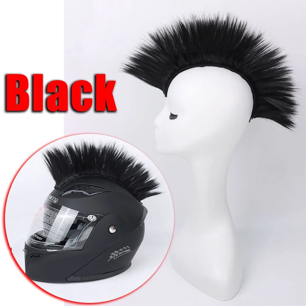 Mohawk Wig Motorcycle Helmet Decoration Punk Style Cockscomb Halloween Helm Accessories Casco Moto accesorios para moto