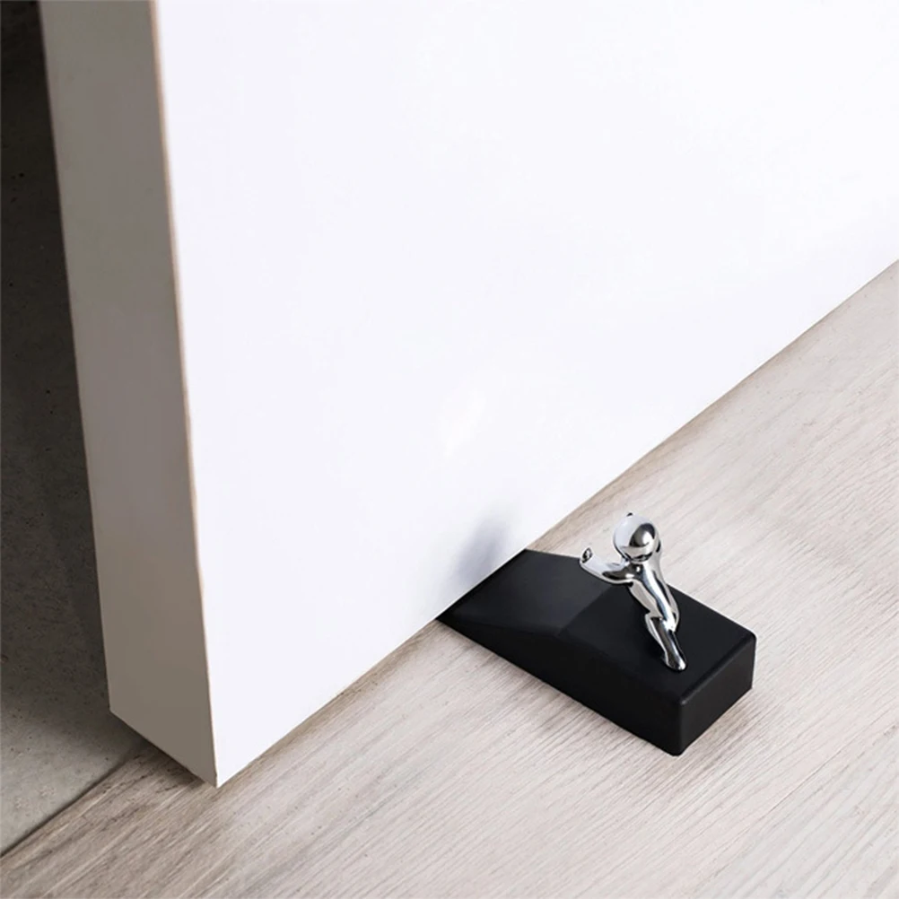

Heavy Duty Stopper Wedge Rubber Non-Slip Door Holder For Bedroom Office Mall Anti-Slip Door Shield Black Color