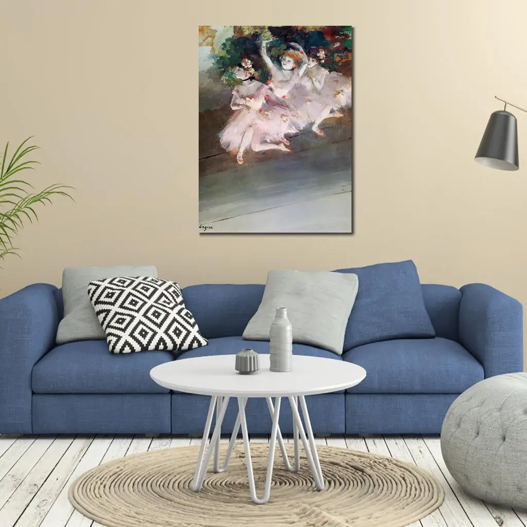 

Художественный подарок три балета танцоры Эдгар дегас Масляные картины на холсте Ручная работа Высокое качество