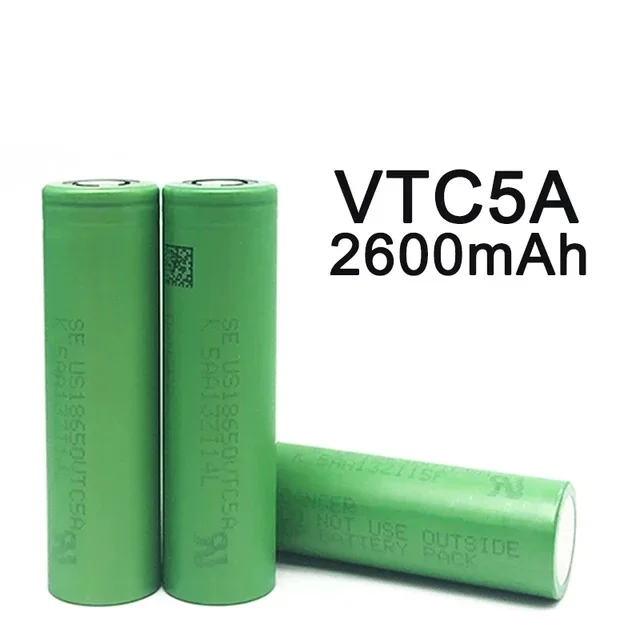 Nueva batería recargable de iones de litio 3,7 V 2600 mAh 18650 VTC5. Adecuado para linternas y coches de juguete.