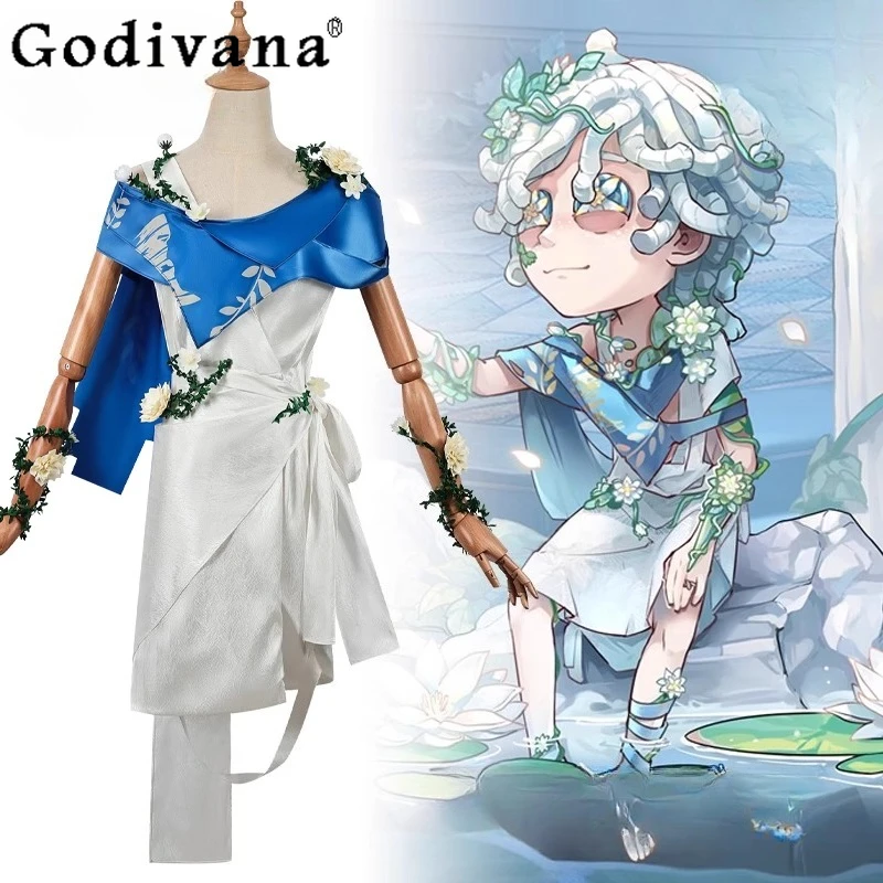 Anime Białe Ubrania z Kwiatami dla Mężczyzn Gra Identity V Cosplay Moda Zestaw do Odgrywania Ról Dorosły Love Live Comic Con Strój