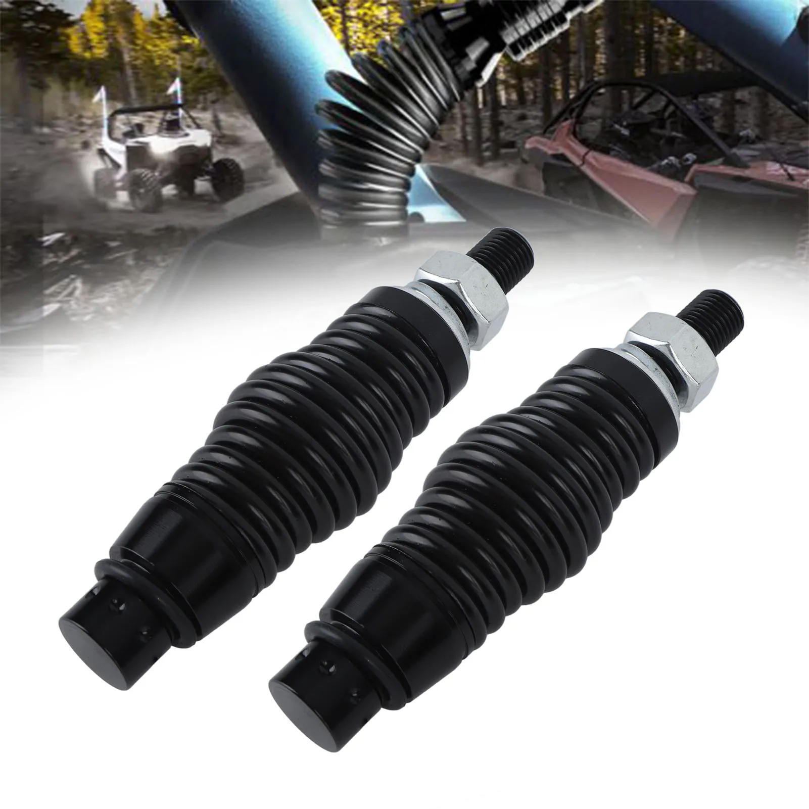 New 2Pcs RGB LED Whip Light Spring Base Protective Mounting Mount For Polaris RZR UTV ATV LED Whip Light Spring Base Mount