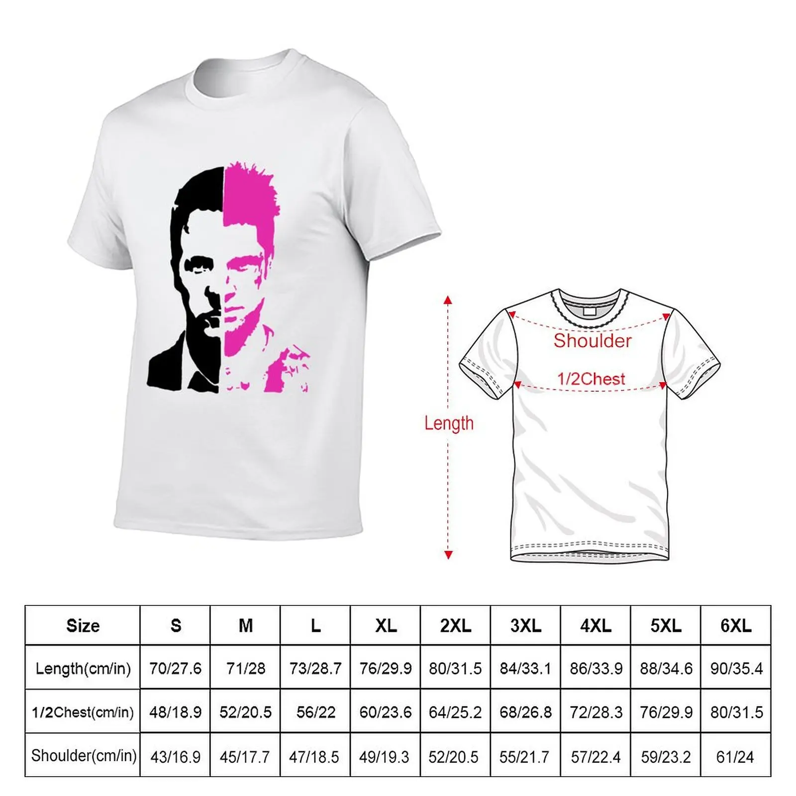 The Narrator - Fight Club Film - Tyler T-Shirt Casual Pattern Print Tee Shirt