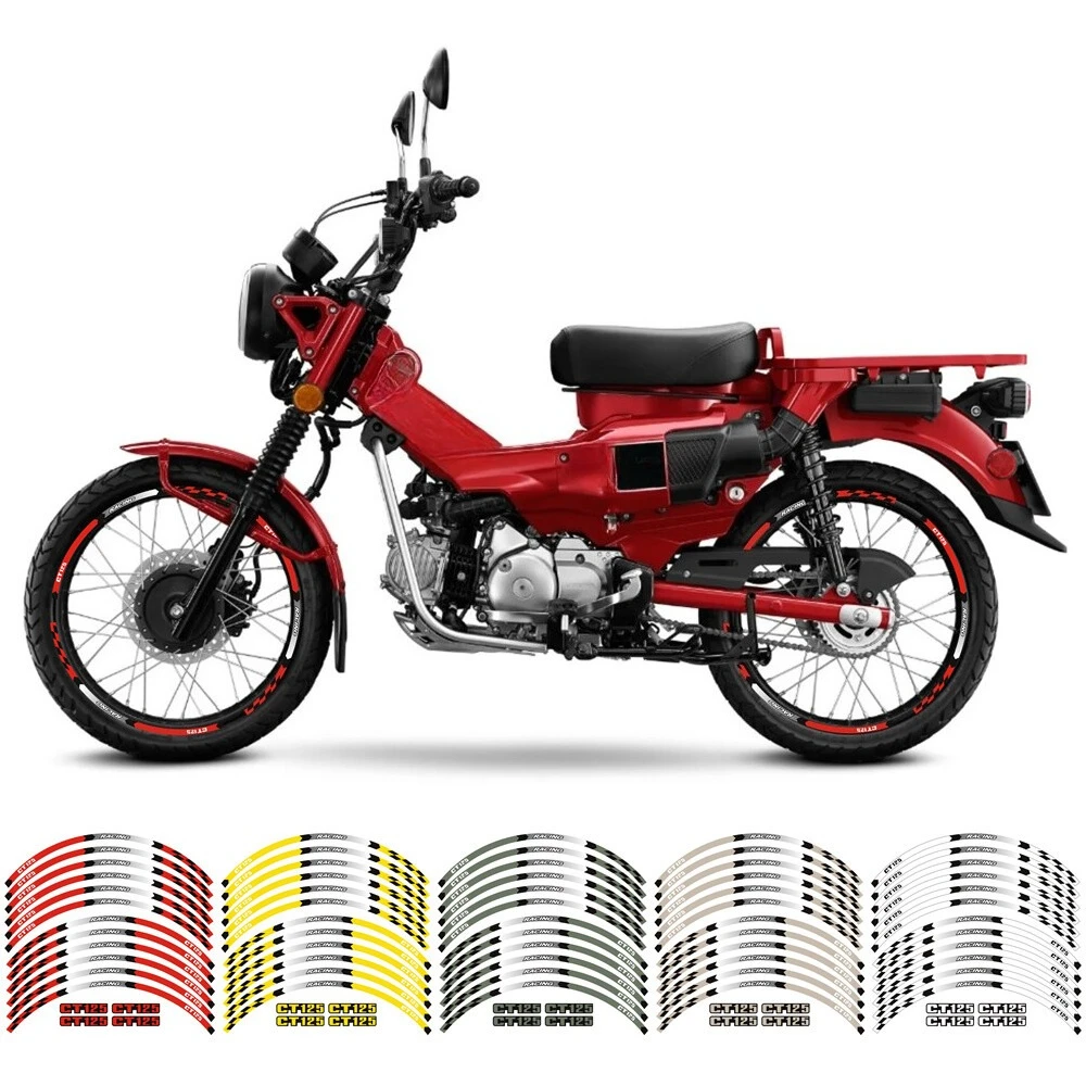 

Наклейки на колеса Motos, 17-дюймовые наклейки на обод колеса, светоотражающие наклейки для CT125 Trail 125 Hunter Cub