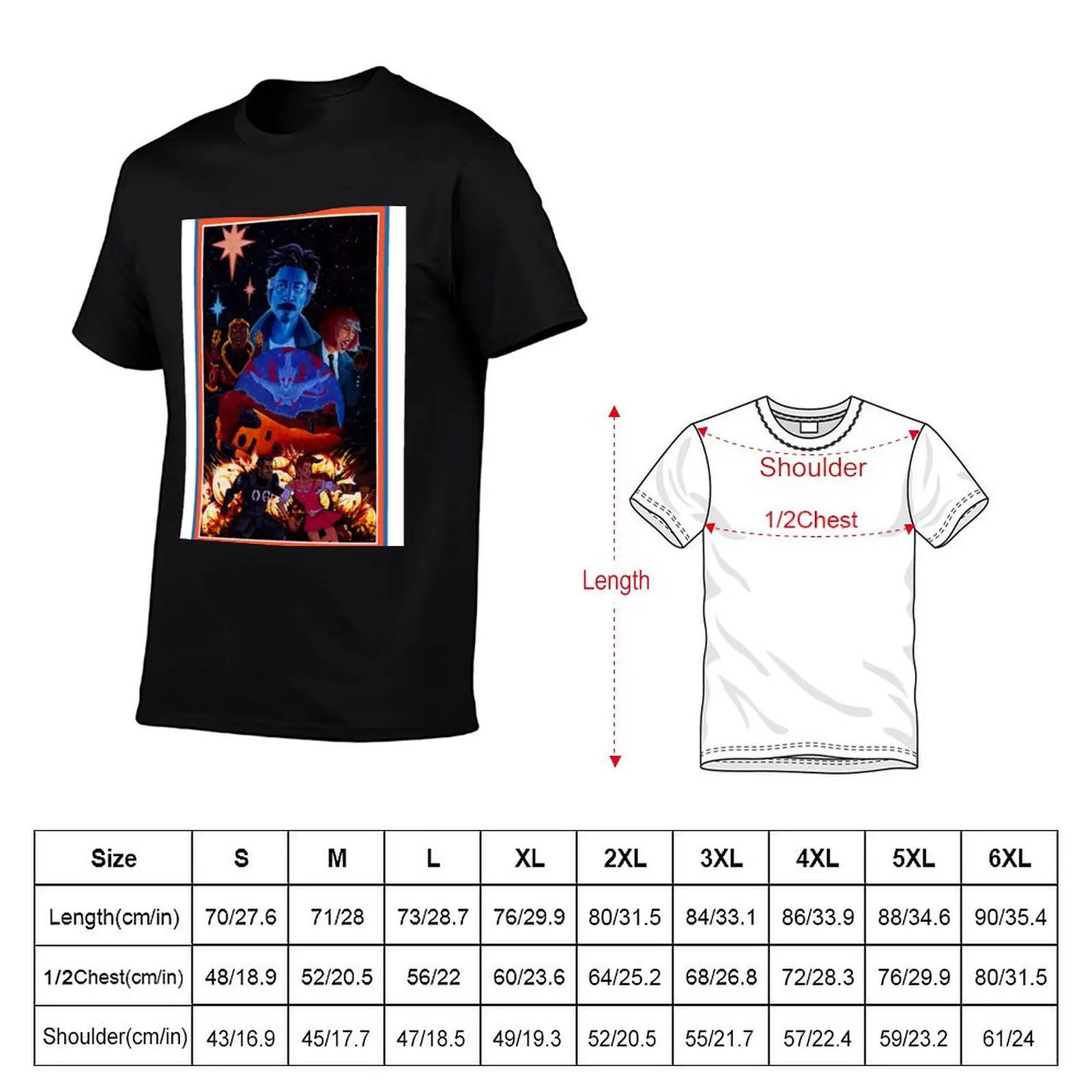 Odyssey Dimension Hand-painted 20 Starstruck Scan of A poster - T-Shirt Fashion Letter Print T-Shirt