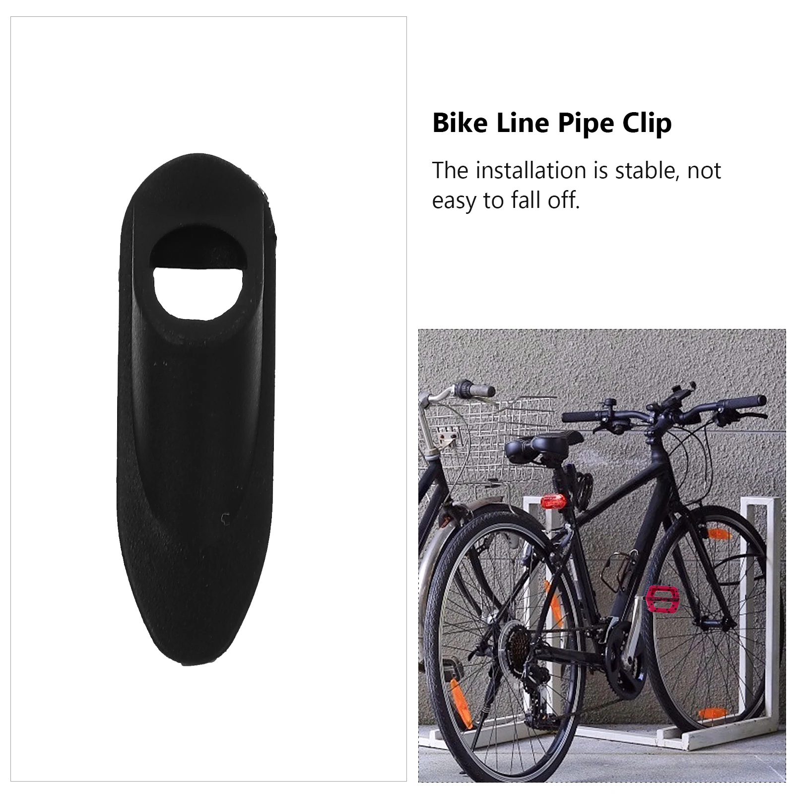 

10 Pcs Bike Frame Cable Tube Holder Clip Single Hole Straight through Wiring Sturdy Brake Line Pipe Buckle Securing for