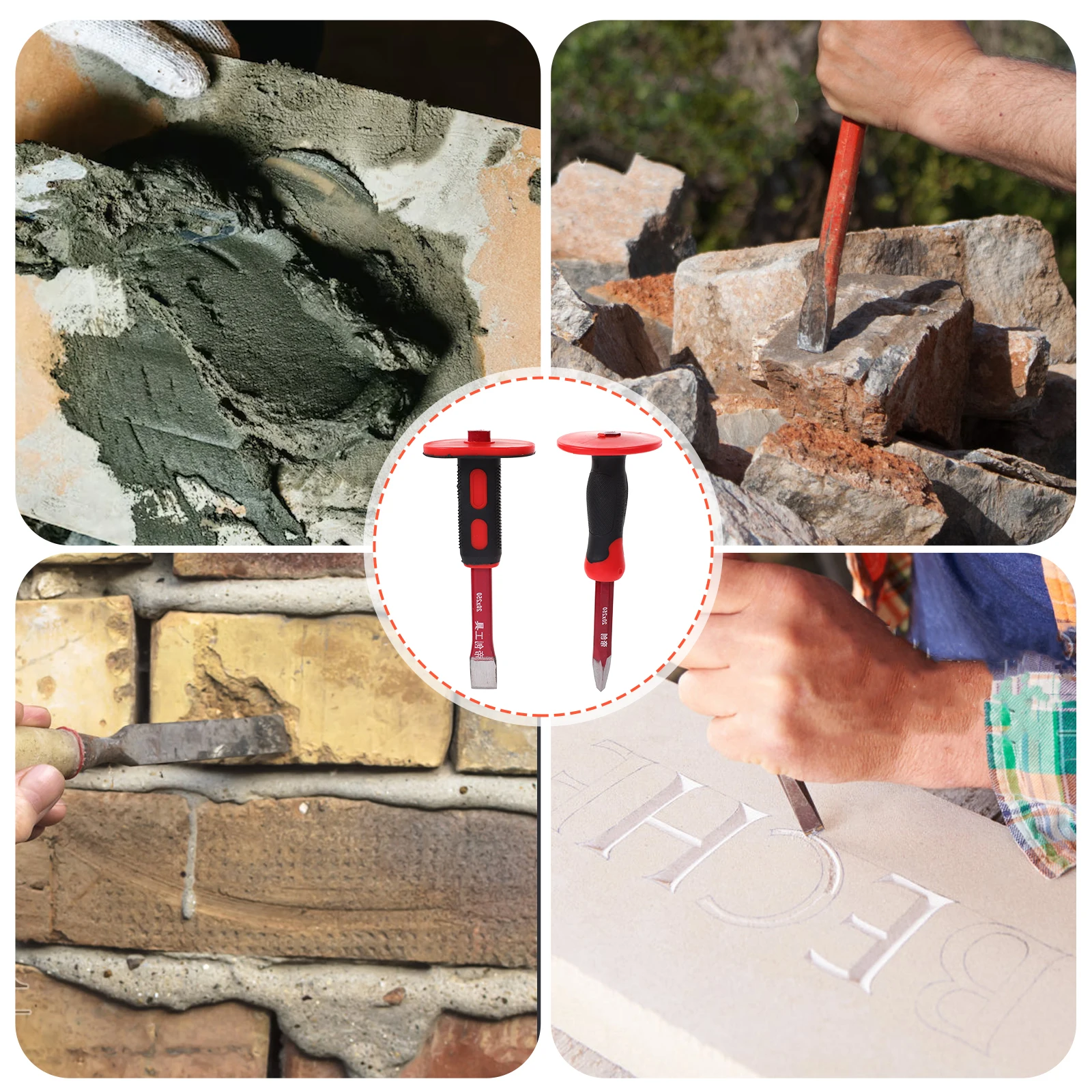 

Set Chrome PVC Concrete For Scaling Rock Set Chisel Chisel Bits Hand Tools Brick Demolishing Carving