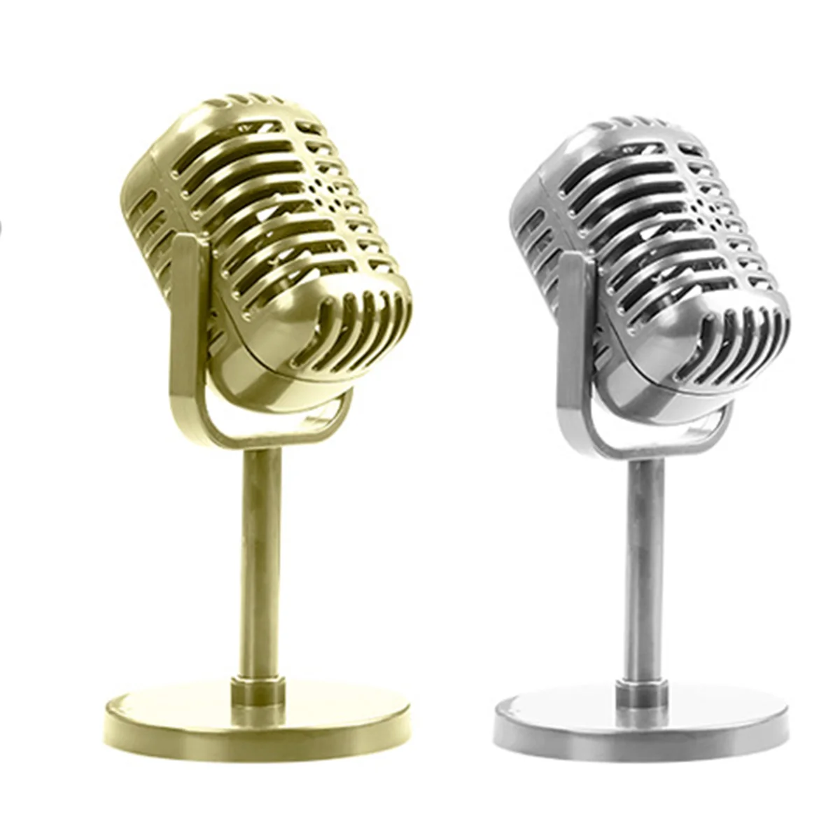 New Classic Retro Dynamic Vocal Microphone Vintage Mic Universal Stand for Live Performance Karaoke Studio Recording Gold