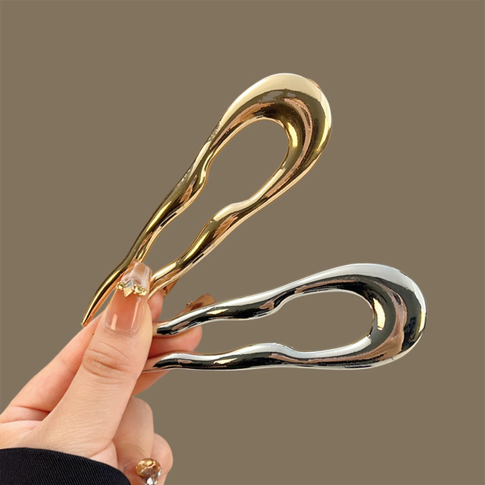 Vintage spinki do włosów w kształcie litery U, trwałe, ze stopu, w stylu chińskim, do upinania włosów z tyłu głowy, modne akcesoria do włosów dla kobiet.