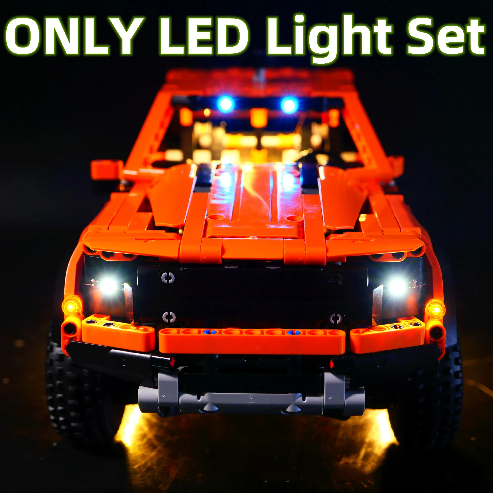 FordF 150 랩터용 원격 제어 앱 모터 LED 조명 세트, LEGO 42126 빌딩 블록 브릭 액세서리, 재고 있음