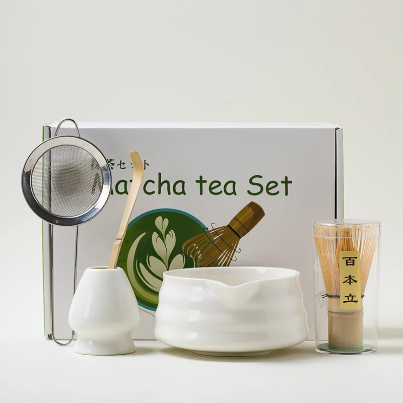 

Набор Matcha, полный набор с венчиком Matcha/бамбуковыми ложками, традиционные японские керамические аксессуары для изготовления латте Matcha