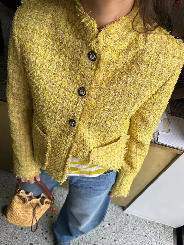 HH Women's Autumn Fashion Solid Single-breasted Long Sleeves With Pockets Coats Female Winter Elegant 2-Color Casual Jackets