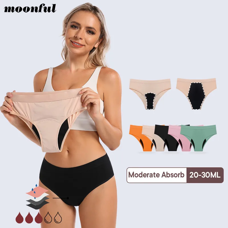 

Panties for Menstruation Cotton Absorbent Menstrual Panties Women's Cycle Period Underwear Washable Menstrual Underpants Bikini