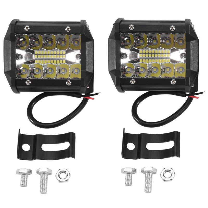 AU63-4 بوصة LED كومبو ضوء العمل بار الأضواء للماء لشاحنة قارب سيارة SUV (2 حزمة)
