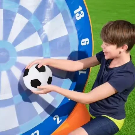 Factory OEM Kickball Inflatable Dartboard Soccer Dart Board Soccer Game Inflatable Sport Toy with 2 Balls for Kids and Adults