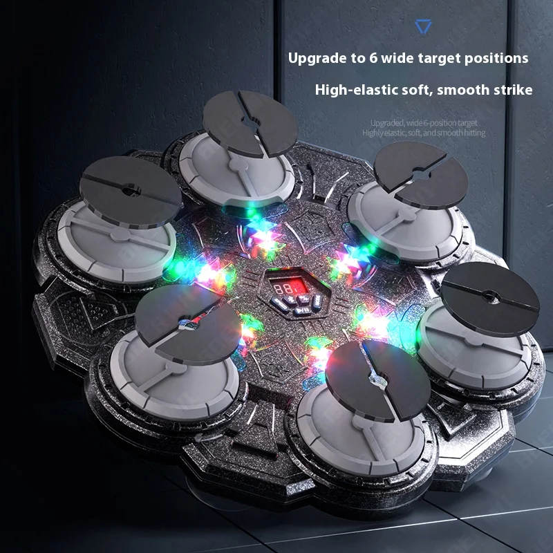 4/6 مفاتيح الموسيقى الذكية الملاكمة الهدف بلوتوث الإلكترونية الملاكمة المدرب الأطفال المنزل الضغط جدار الهدف الملاكمة الرمل