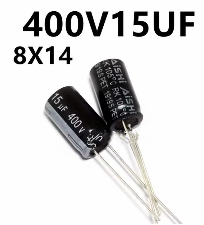 10pcs 400V15UF 8X14 High quality aluminum electrolytic capacitor 15UF 400V 8*14mm