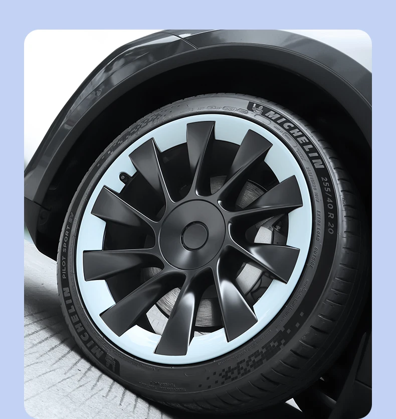

For Tesla ModelY Hubcap 19/20 Protective Cover Cyclone Wheel Rim Modification Accessories Black