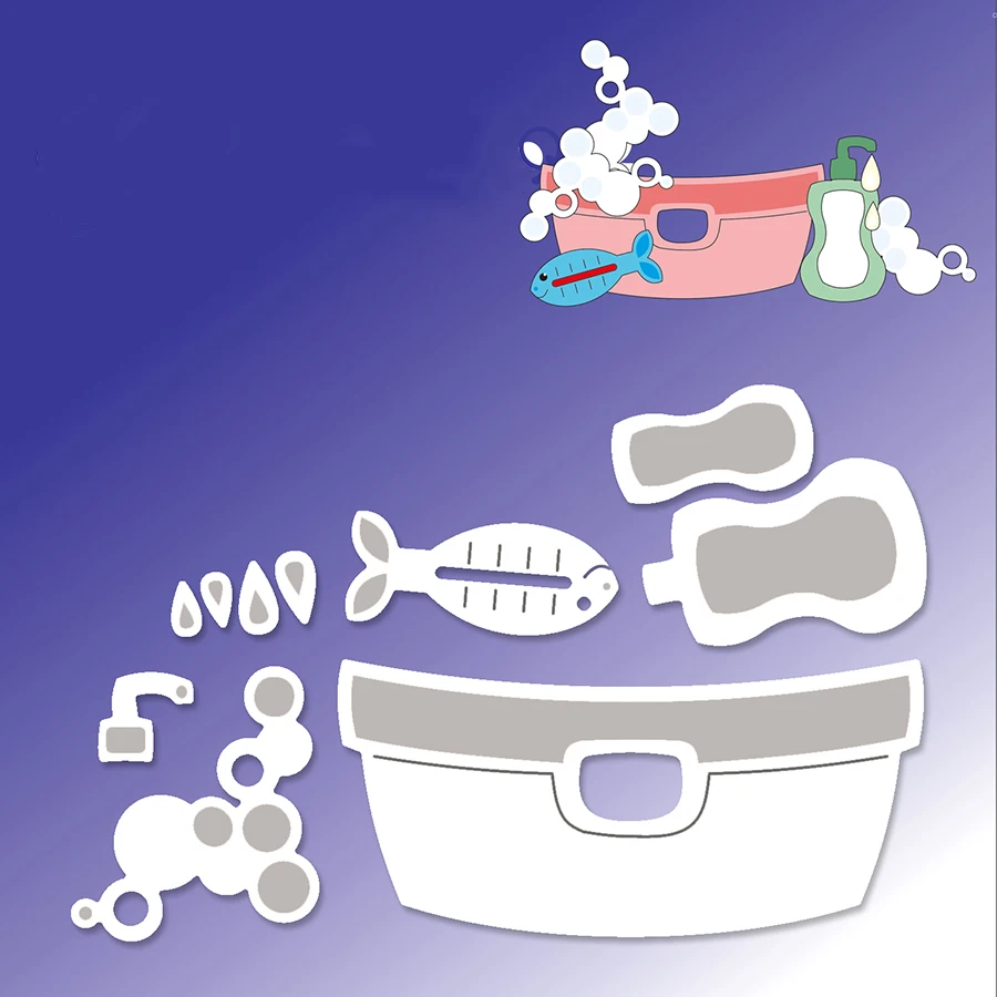 New Arrival 2024 Bathroom Supplies Baby Bath Metal Cutting Dies Decoration DIY Scrapbooking Paper Craft Punch Stencils Embossing