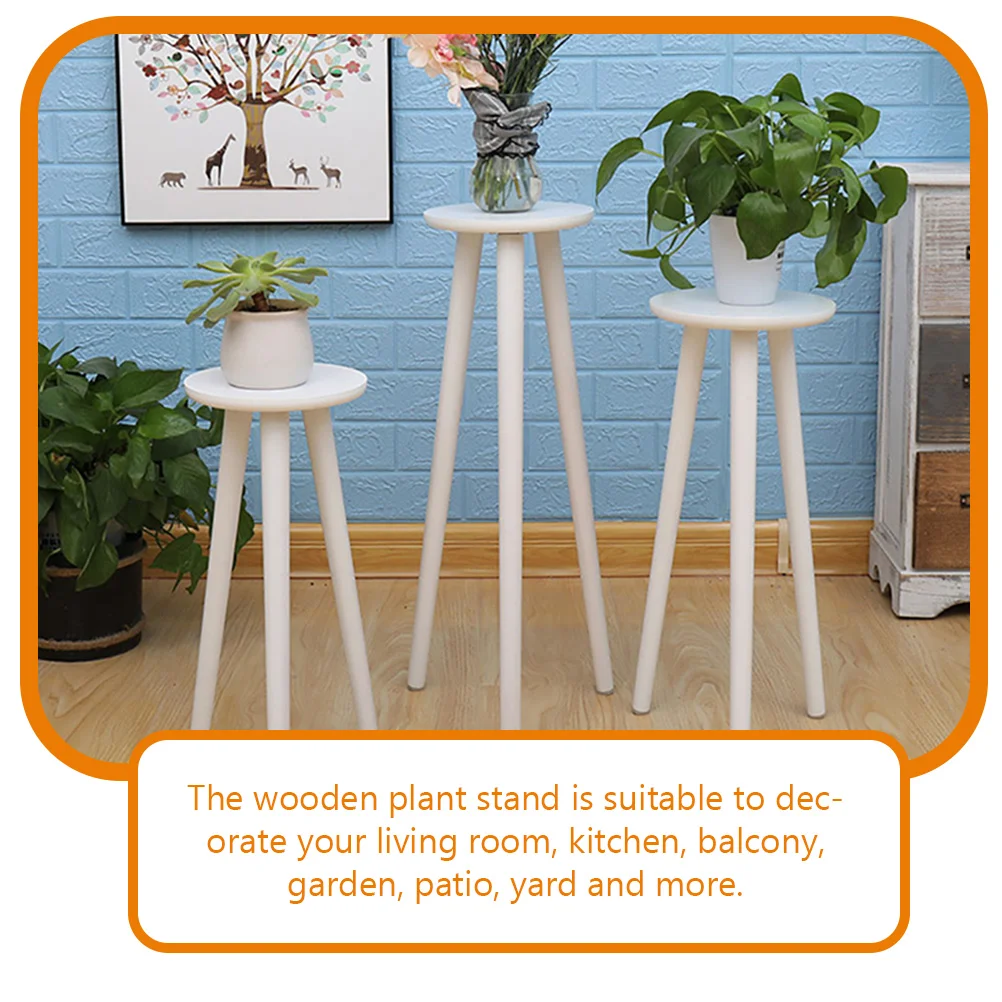 

Wooden Flowerpot Stand Plant Pot Storage Rack Detachable Plant Holder For Indoor Outdoor Garden Decor Living Room Balcony Yard