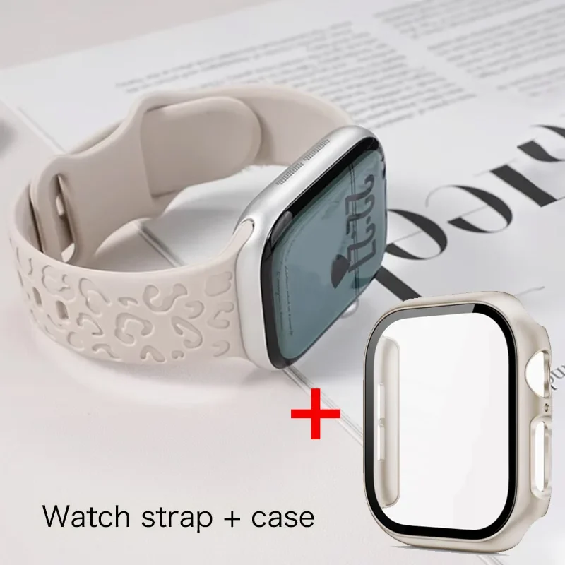 زجاج + حافظة لساعة أبل 44 مللي متر 40 مللي متر 41 مللي متر 38 مللي متر 42 مللي متر 45 مللي متر 46 مللي متر واقي للشاشة الغطاء الواقي ساعة أبل 10 8 7 9 6 SE 5 4 3