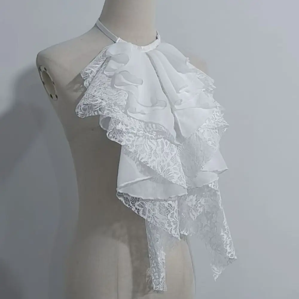 الحلو انفصال الطبقات الدانتيل كاذبة طوق قابل للتعديل الرجعية تكدرت تصميم طوق رائعة DIY بها بنفسك الزخرفية الدانتيل العنق النساء