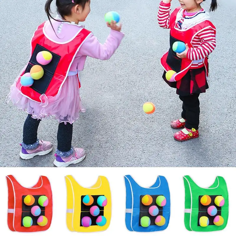 

Playground Dodgeball Game for Kids with 5 Balls Parent-Child Interaction Catch Toss Soft Toy Balls Outdoor Dodgeball Tag Game