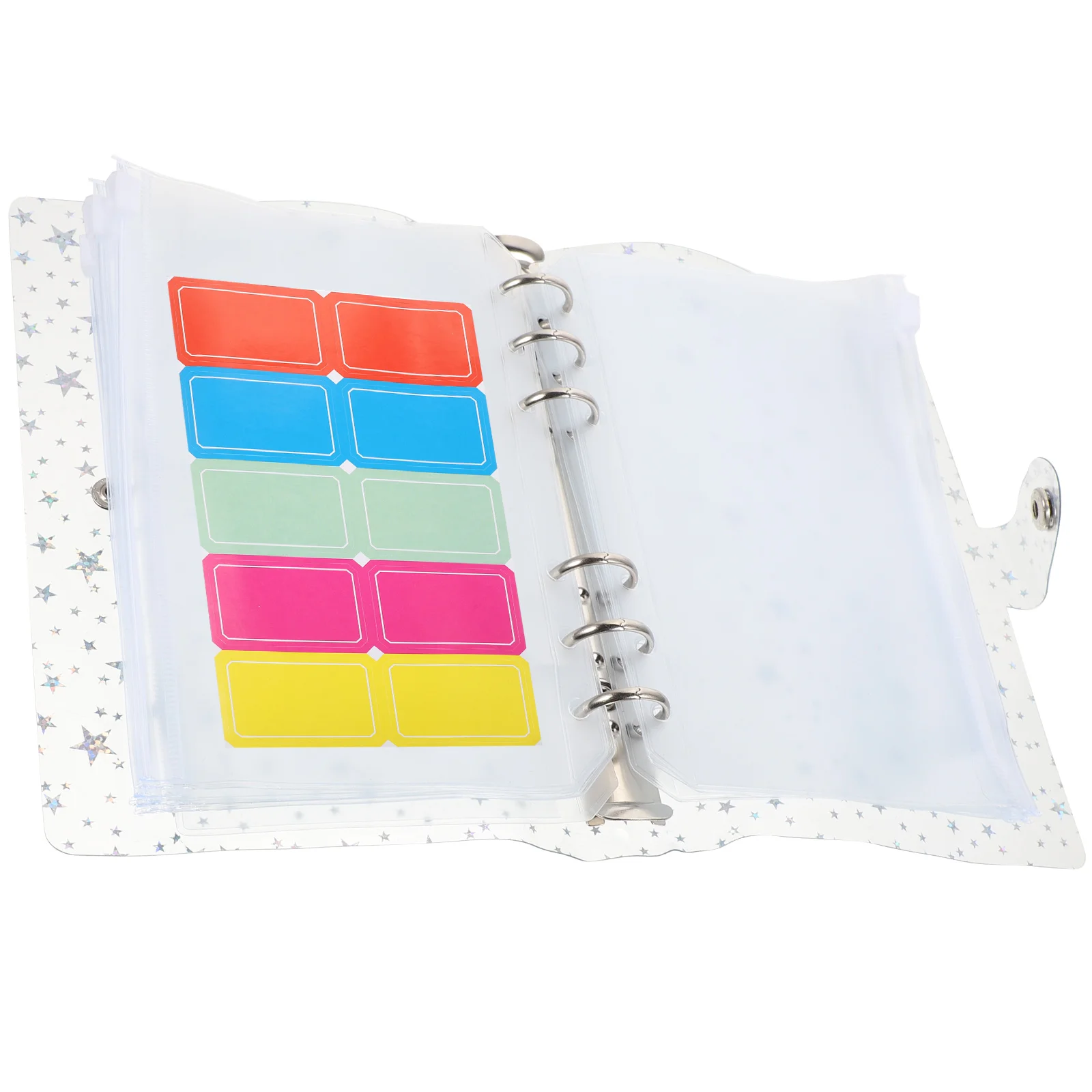 

Portable Cash Organizer Binder Ledger Note Book Loose Leaf Notebook for Budgeting PVC Money Saving Binder Lightweight
