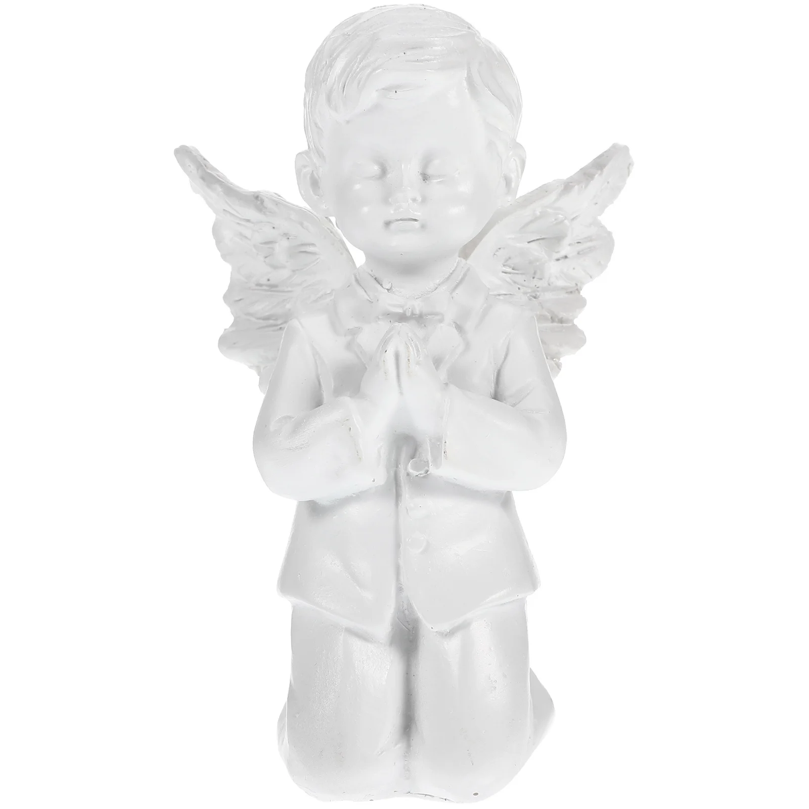 1 قطعة عالية الجودة السلس الراتنج الحرفية الإبداعية الملاك الديكور للمنزل مكتب حديقة الأبيض الراتنج الحرفية ديكورات للباحة #2