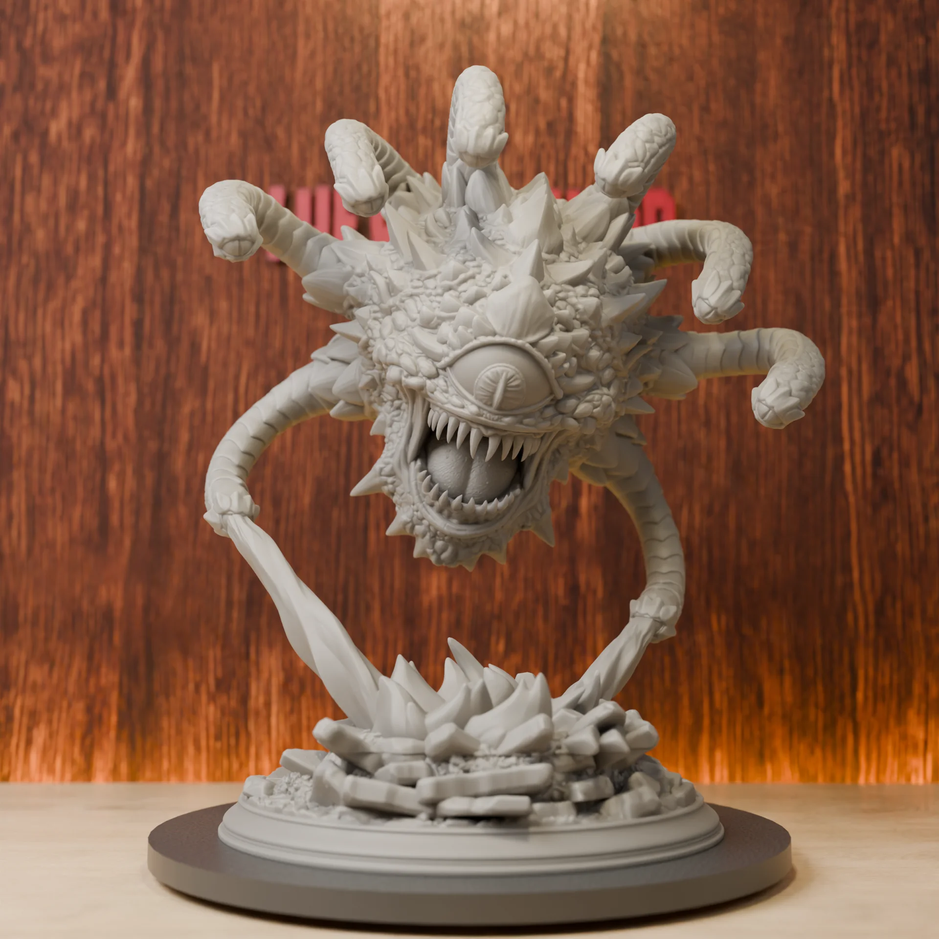 

Aberrant Beholder Miniatures | 28mm-38mm | Resin 3D Printed DND Pathfinder Mini | Unpainted Grey