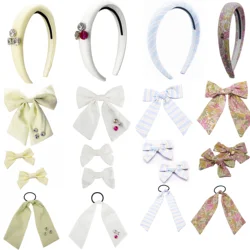 Spring and summer Coordinate stripe Girls Elegant Headband Cute Baby band Scruchy Hair Accessories clip hairband